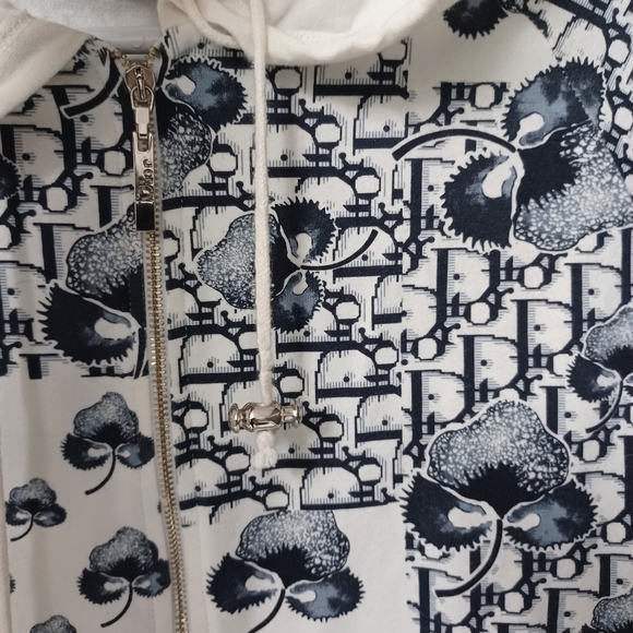 AUTH! DIOR Cherry Blossom zip-up hoodie jacket - Picture 4 of 7